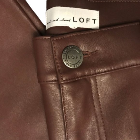 LOFT Pants - Loft Faux Leather Bootcut Pants - NWOT!